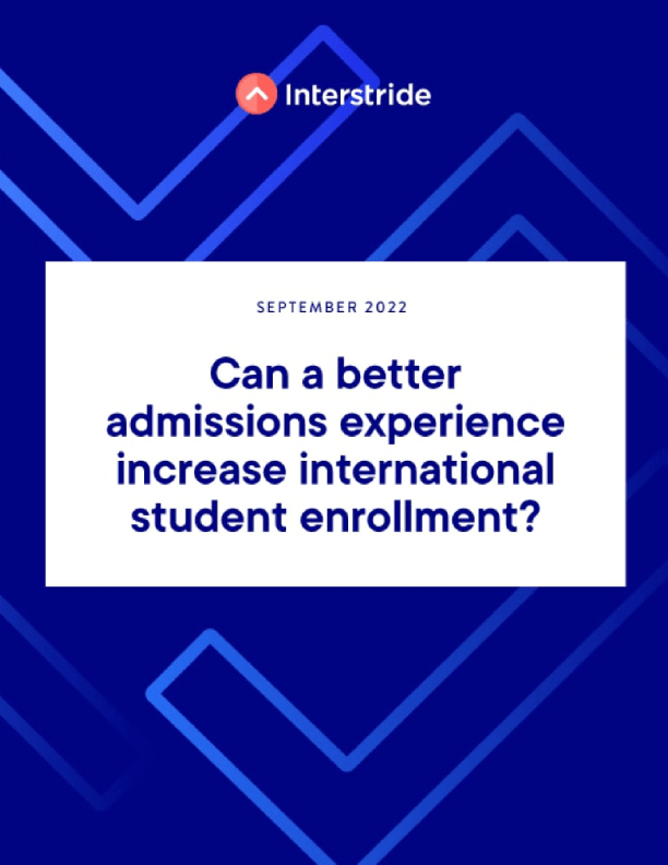 Can a better admissions experience increase international student enrollment?